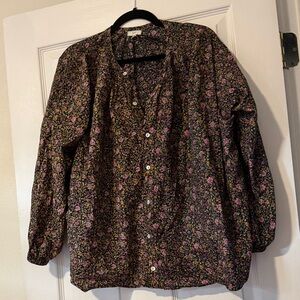Floral Button-Up Blouse